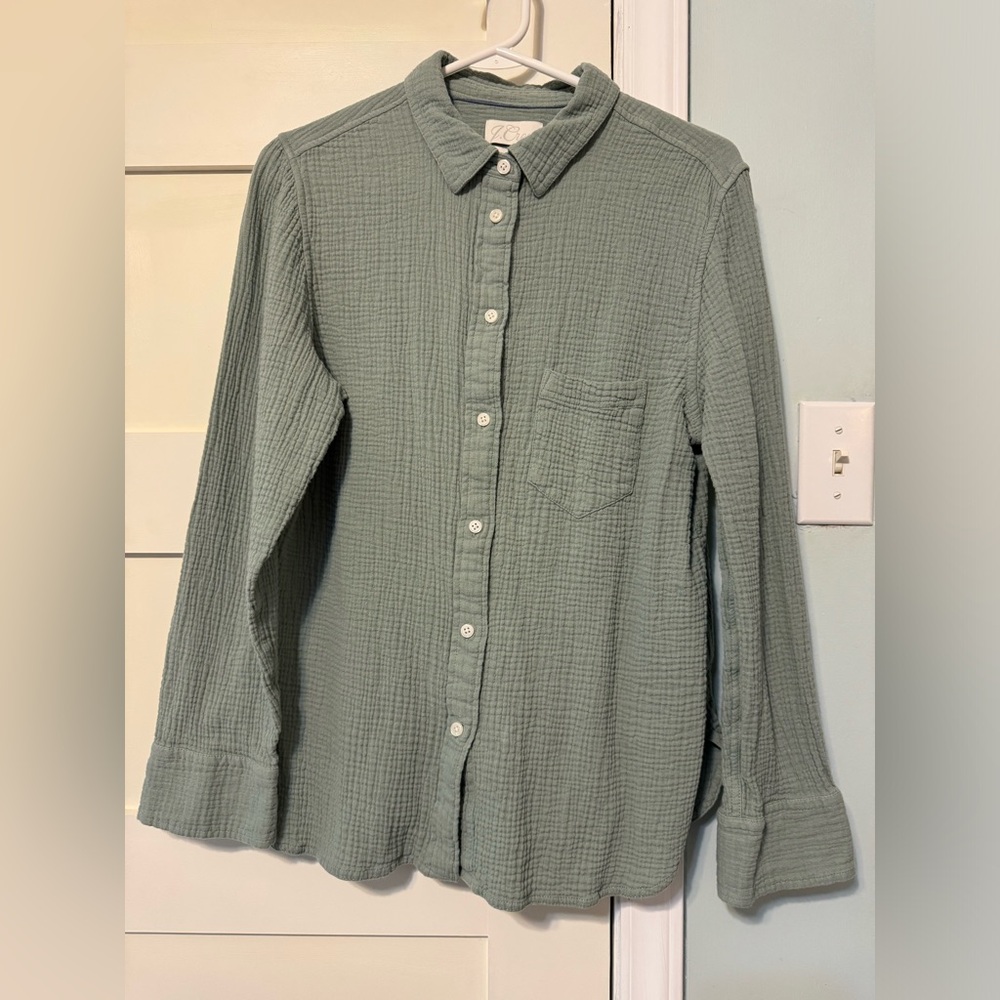 J Crew gauze shirt